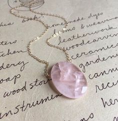 Pretty in pink. This rose quartz crystal pendant necklace is the perfect healing piece to add to your jewelry collection. Exuding dusty soft shades of pink, rose quartz helps soothe your heart and emit love to those all around you. Embrace the delightful beauty and tranquil benefits of this gentle and graceful creation. Pink Rose Quartz Crystal Pendant Necklace•Beautifully polished double terminated 25-30mm gorgeous piece •Soft and feminine style•Loving calm energy — speaks directly to your he Rose Quartz Benefits, Crystal Necklace Rose, Rose Quartz Pendant Necklace, Pink Stone Necklace, Calm Energy, Rose Quartz Necklace Pendants, Rose Quartz Healing, Quartz Pendant Necklace, Rose Quartz Jewelry