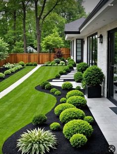 the front yard is clean and ready to be used as an outdoor space for landscaping