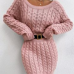 New Cute Pink Sweater Dress Fits Sz 5-10 Camel Sweater Dress, Maroon Sweater Dress, Beige Sweater Dress, 1 Piece Dress, Brown Sweater Dress, Blue Sweater Dress, Pink Sweater Dress, Green Sweater Dress, White Sweater Dress