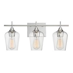 Savoy House Octave 3-Light Bathroom Vanity Light Polished Chrome Bathroom, Bathroom Big, House Lighting Fixtures, Industrial Bathroom Vanity, Savoy House Lighting, Bathroom Vanity Light, Transitional Bathroom Vanities, Savoy House, Bath Bar