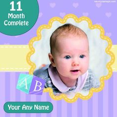 a baby's first year photo is shown with the words, your any name