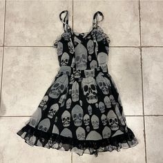 Great Condition No Flaws. Size Medium Halloween Skull Gothic Punk Tripp Nyc Dress, Nyc Dresses, Retro Style Dress, Skull Dress, Girls Ask, Tripp Nyc, Gothic Punk, Style Dresses, Halloween Skull