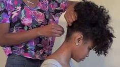 4 Super Simple Hairstyles For Medium Natural Hair Video Tutorial www.africanamericanhairstylevideos.com Natural Hair Videos Tutorials, Medium Natural Hair Styles, Hairstyles For Medium Length Hair, African American Hairstyles, Medium Length Hair