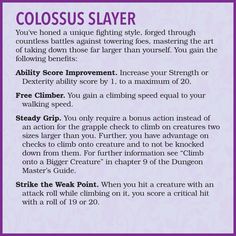 the colossus slayer is an excellent way to learn how to use colosss