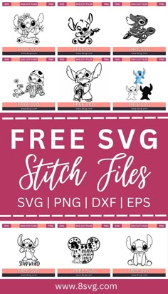 the free svg stitch files are available for purchase