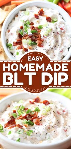 BLT Dip Recipe, game day, football food Blt Dip Recipe, Cold Dip Recipes, Blt Dip, Cold Snack, Camping Snacks, Blt Sandwich, Classic Sandwich, Mini Sandwiches, Dip Recipes Easy