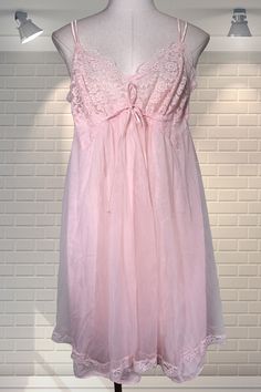 Pink Sheer Lace Sleepwear, Vintage Pink Sleepwear For Spring, Pink Lace Nightgown For Summer, Pink Lace Summer Nightgown, Spring Pink Lace Nightgown, Vintage Pink Nightgown For Spring, Vintage Pink Sleeveless Nightgown, Sheer Nightgown For Spring Sleepover, Pink Sleeveless Vintage Nightgown