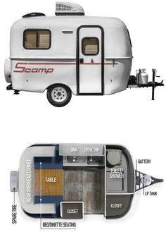 the floor plan for a travel trailer