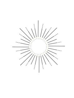 a sunburst that is drawn in the shape of a circle on a white background