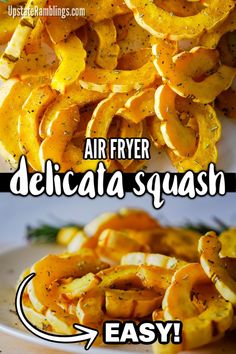 air fryer delicata squash is the perfect side dish