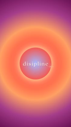 the word disppling is in front of an orange and purple background with a circular design