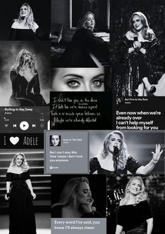 the collage shows photos of madonna, taylor swift and other famous women in black outfits