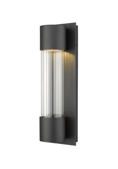 an outdoor wall light that is on the side of a white wall and has two lights in it