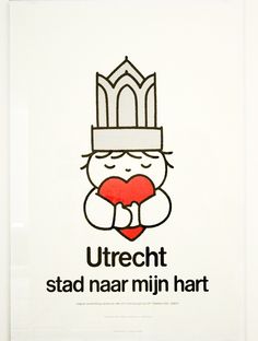 a poster with an image of a cat wearing a crown and holding a red heart