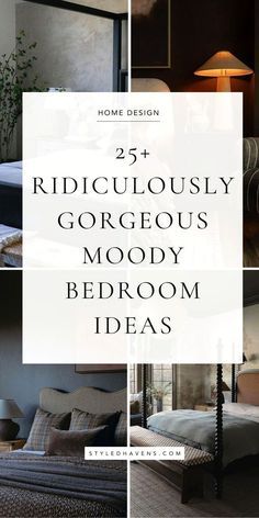 #girlsroom #bedroomideas #dormdecor #bohobedroom #bohochic #homedecortips Bedroom Ideas Traditional Master, Tone On Tone Bedroom Ideas, Wood Tone Bedroom Ideas, Bedroom Inspirations Master Dark Bedding, Moody Guest Room Ideas, Dark Cozy Master Bedrooms Decor, Original Bedroom Ideas, Stormy Bedroom Ideas, Unique Master Bedrooms Decor