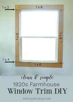 the window trim is shown with measurements for each window and how to use it in your home