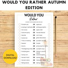 a printable worksheet with the words would you rather?