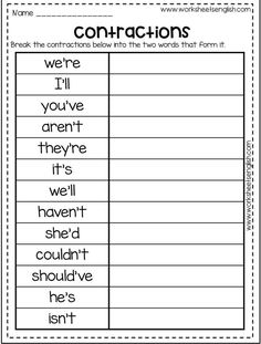 the worksheet for conjunctions with two words