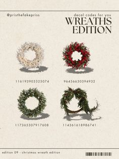 an image of wreaths for you in the style of christmas wreaths and other holiday decorations