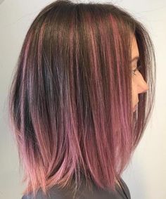 Brown Hair With Pink Highlights, Pink Hair Highlights, Red Hairstyles, Color Tips, Haircuts Ideas, Brown Hair Balayage, Highlights Brown Hair, Hair Color Pink