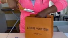 Brilliant DIY videos show how to make a Louis Vuitton tote bag for just $45 Louis Vuitton Paper Bag, Louis Vuitton Laptop Bag, Her Cut