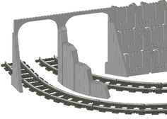 an image of a train track that is cut in half