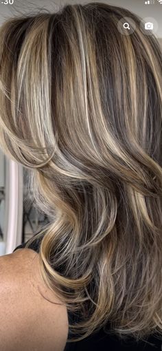 Heavy Blonde Highlights, Brown Hair With Lowlights, Brown Hair With Highlights And Lowlights, Blonde Highlights On Dark Hair, Fall Blonde Hair, Covering Gray Hair, Dark Hair With Highlights