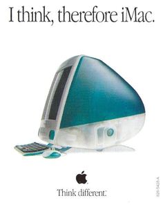 an advertisement for the apple computer that says i think, there's more mac