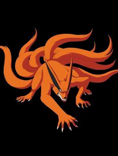 an orange creature with long hair and claws