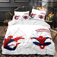 Marvel Spiderman Spider-Man Cosplay Bedding Set Duvet Covers Bed Sheets - EBuycos Spiderman Pattern, Spiderman Bed, Spider Man Cosplay, Mens Bedding Sets, Baby Cosplay, Spiderman Cosplay, Perfect Bedding, Quilt Covers, Quilted Duvet Cover