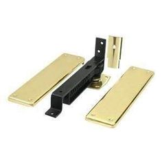 brass plated door handles and latches for sliding doors, set of 3 pieces