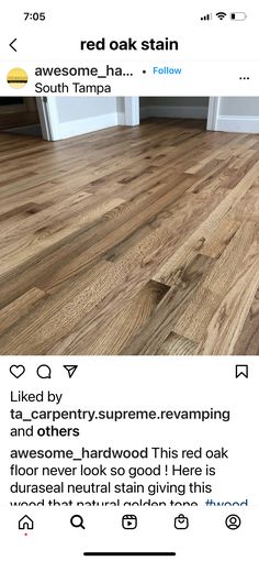 an image of wood flooring that looks like it has been cleaned and is being used for