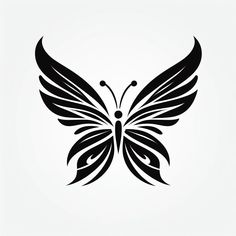 a black and white butterfly on a white background