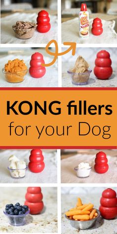 there are many different types of food on the table with text overlay that says kong filters