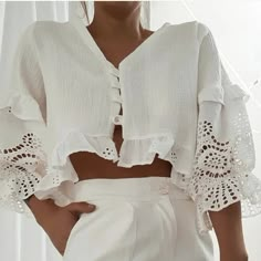 Honeymoon Wear, Funky Shirts, Fancy Tops, Fashion Tops Blouse, Summer Attire, Fashion Line, Basic Outfits, Spring Summer Outfits, Apparel Design