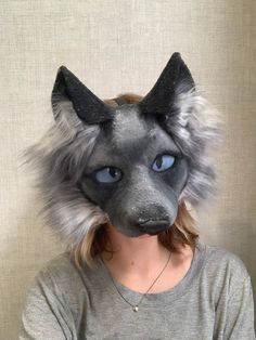 Therian Mask For Sale, Arctic Fox Therian Mask, Wolf Mask Ideas, Cardboard Therian Mask, Therian Mask Base, Cat Mask Ideas, Wolf Therian Mask, Mask Wolf, Masks Ideas