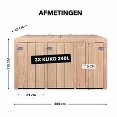 an image of a wooden box with measurements for the size and width, as well as height