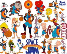 an image of cartoon characters from space jam