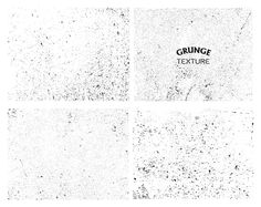 grunge texture in four different styles