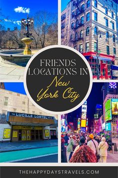 the new york city with text overlay that reads friends locations in new york city