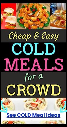 the book cover for cheap and easy cold meals for a crowd by see cold meals