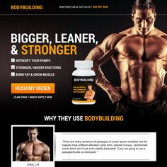 the website for bodybuilding is displayed with an image of a man's torso