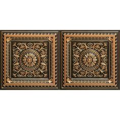 The 223 - La Scala Faux tin ceiling tile is a part of our From Plain To Beautiful collection. This Faux tin ceiling tile is sized at 2 ft. x 4 ft., It is suitable for both commercial and residential applications and can be installed by either gluing it over stable surfaces or dropping it into a grid system. The panels are constructed from lightweight PVC material, which provides a crisp design and a stunning finish. Size: 2' x 4'.  Color: Gold. Faux Tin Tiles, Pvc Ceiling Tiles, Faux Tin Ceiling, Drop Ceiling Tiles, Faux Tin Ceiling Tiles, Faux Tin, Tin Tiles, Ceiling System, Tin Ceiling Tiles