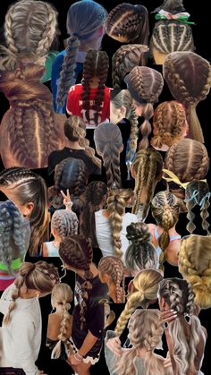 #athletichairstyles Cheer Hair, Sports Hairstyles, Cute Hairstyles, Braids, Hair Styles, Plaits