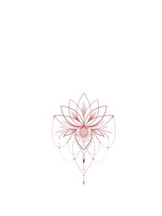 a drawing of a pink flower on a white background