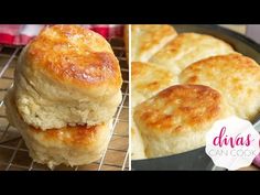 two pictures side by side one has biscuits and the other has cheese