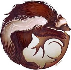 an animal with long hair on it's head is depicted in the shape of a circle