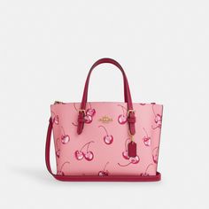 COACH® | Mollie Tote Bag 25 With Cherry Print Cherry Coach Bag, Coach Cherry Bag, Coach Mollie Tote, Pretty Tote Bags, Coach Tote Bag, Coach Tote Bags, Girly Bags, Girly Accessories