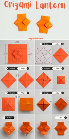 how to make an origami lantern step by step instructions on how to fold it