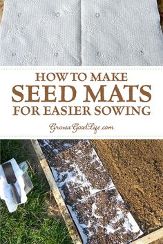 how to make seed mats for easier sowing